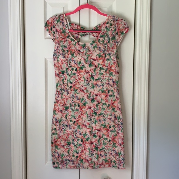 Free people watercolor bodycon dress - Picture 1 of 5